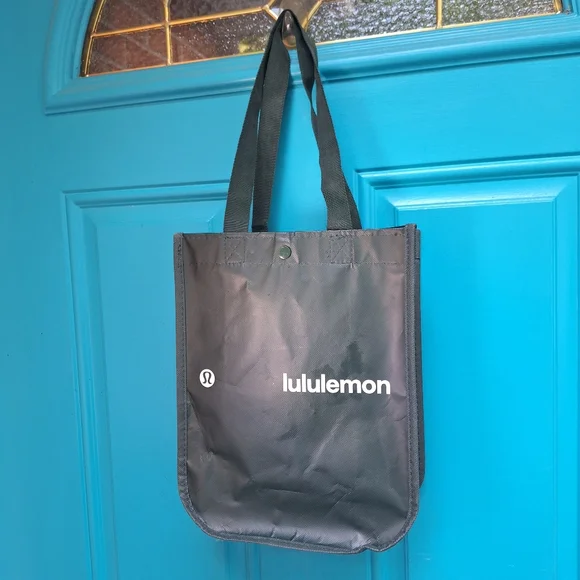 Tote Bag Lululemon with Logo and Snap Closure at top Canvas Dark Green - Picture 17 of 17